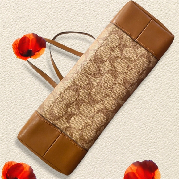 Coach Signature Coated Canvas Tote Handbag - Picture 4 of 10